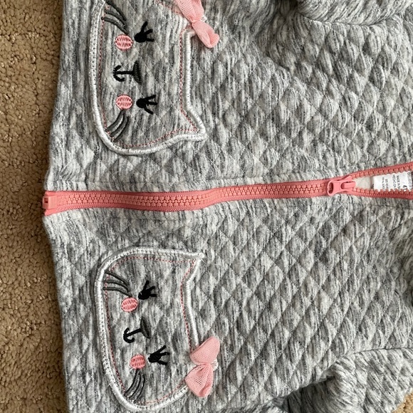 Little Lass - Cute Kitty Zip Up Sweater 4T - Picture 4 of 4
